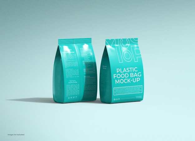 コーヒー粉茶などのマットなプラスチック食品包装袋 PSD モックアップ