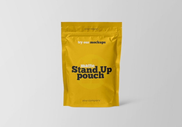 Matte Stand-Up Pouch Mockup