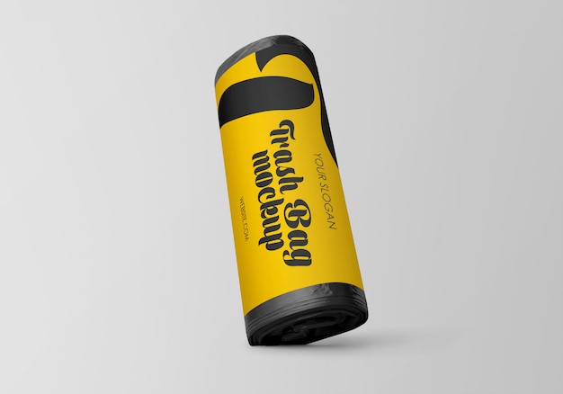 matte trash bag mockup