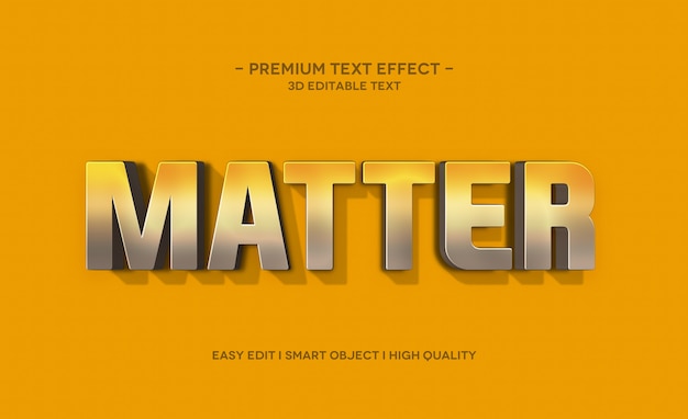 Шаблон эффекта стиля 3D-текста Matter