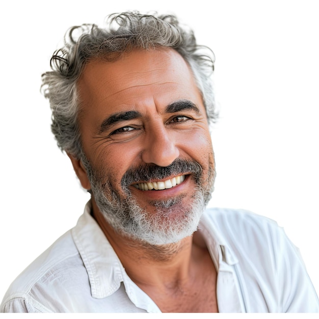 Mature middle eastern man smiling