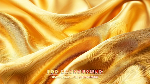 PSD mauled goldcolored fabric texture background