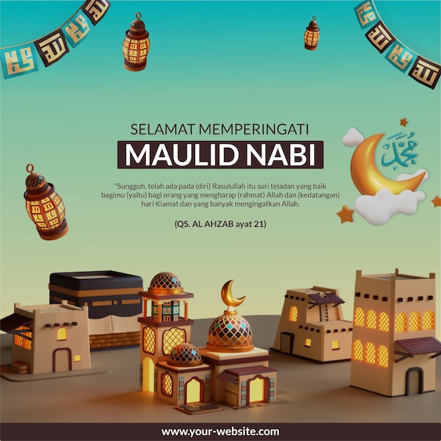 Maulid nabi 3d