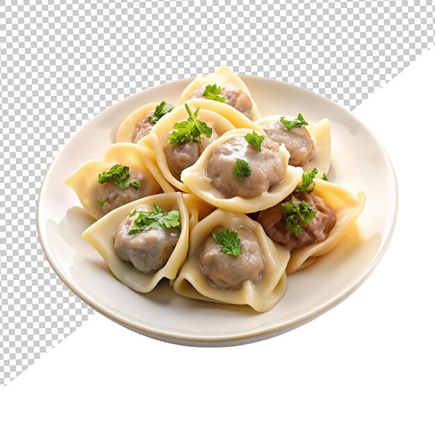 PSD maultaschen meat dumplings on transparent background