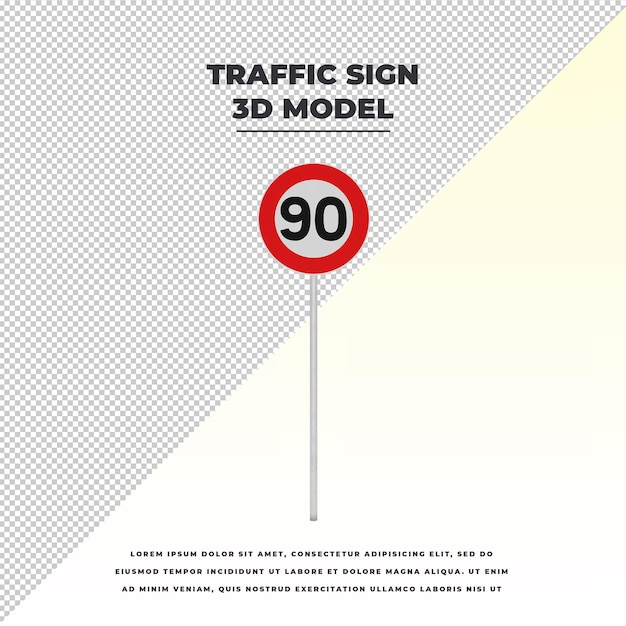 PSD maximum speed traffic sign