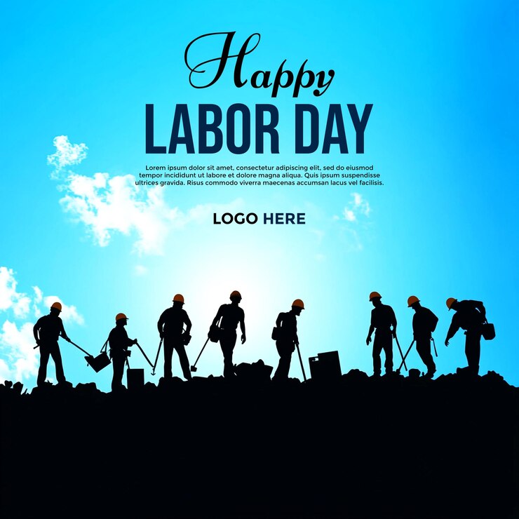 PSD may day social media poster copy space banner background