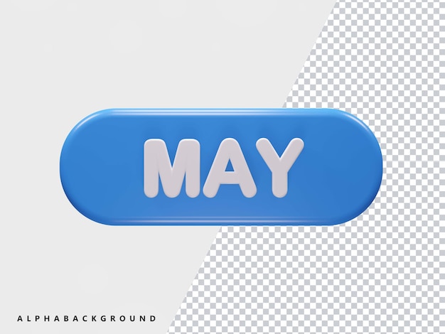 May month text transparent