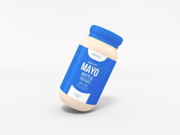 Mayonnaise Jar Packaging Mockup
