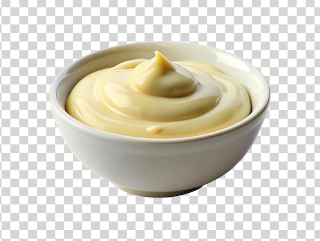 PSD mayonnaise sauce isolated on transparent background