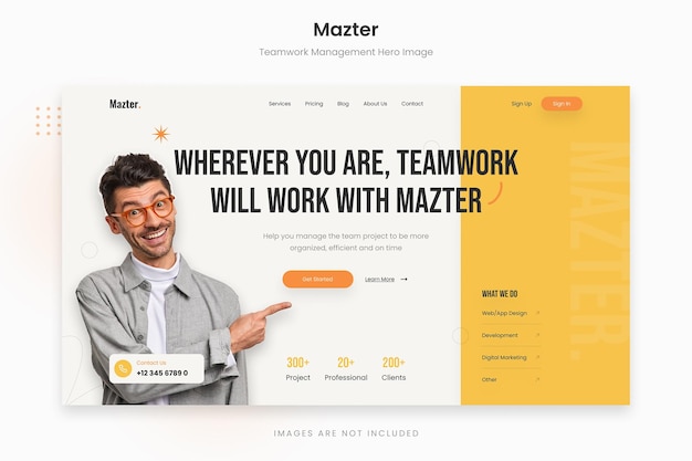 mazter - simple bright teamwork management hero image