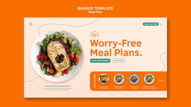 Meal plans banner template