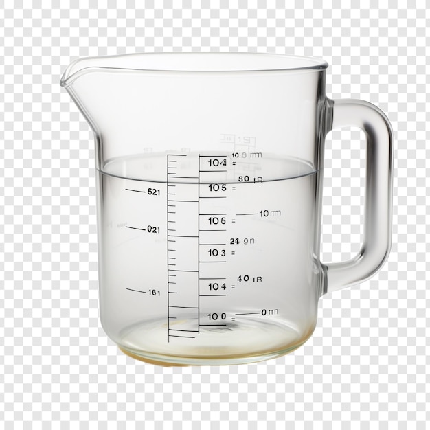 PSD measuring jug isolated on transparent background