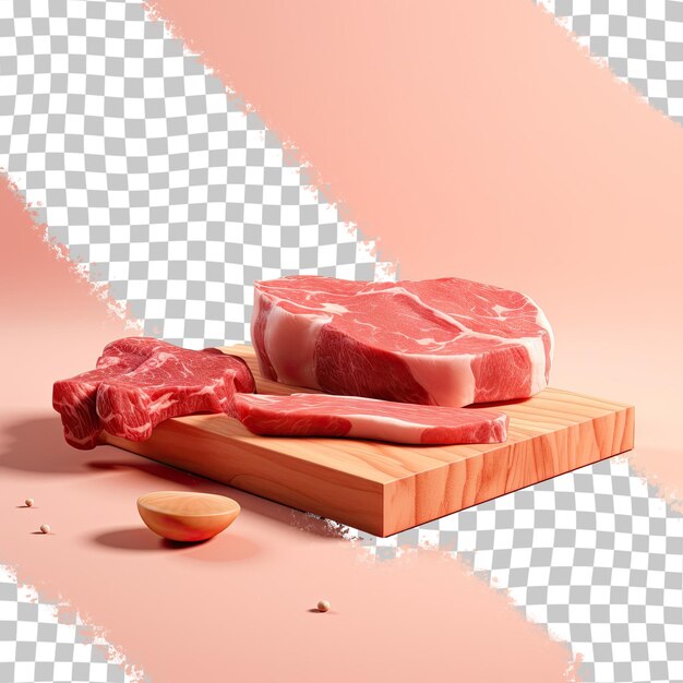 PSD meat being cooked on transparent background with transparent background