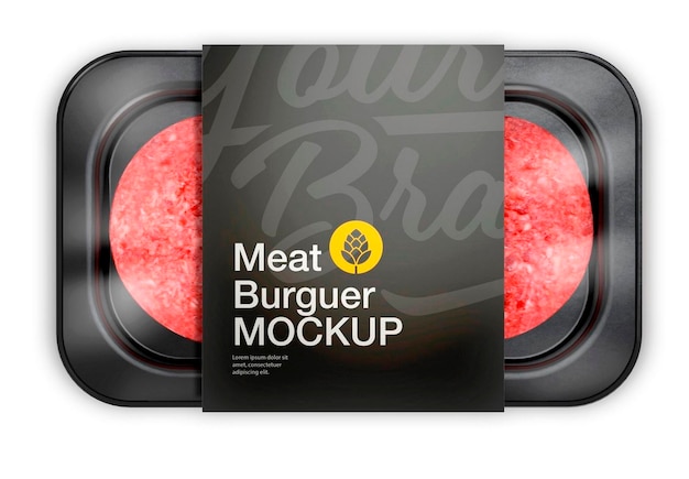 Meat burguer mockup design