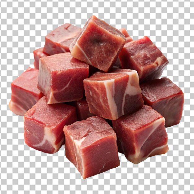 Кубик мяса прозрачный фон
