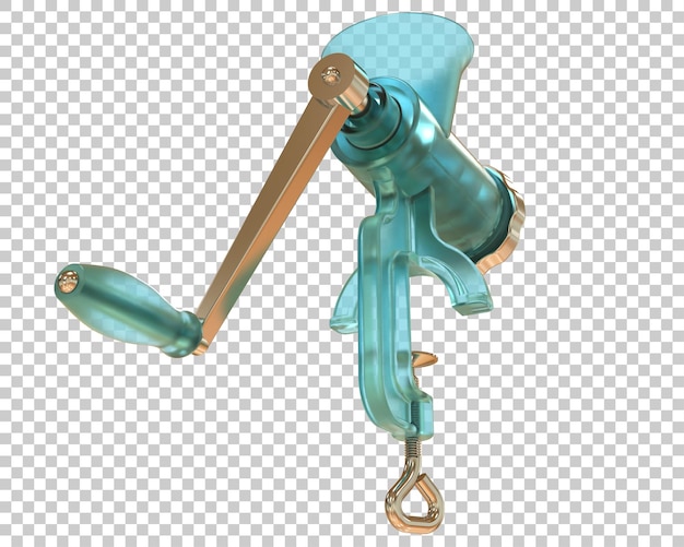 Meat grinder isolated on transparent background 3d rendering illustration