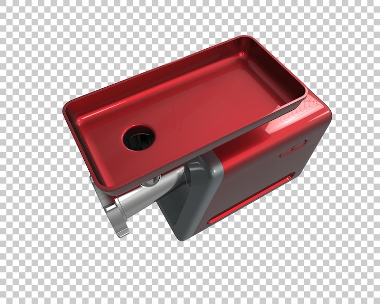 PSD meat grinder isolated on white background 3d rendering illustration