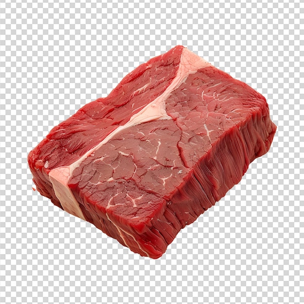 PSD meat in its raw state isolated on transparent background