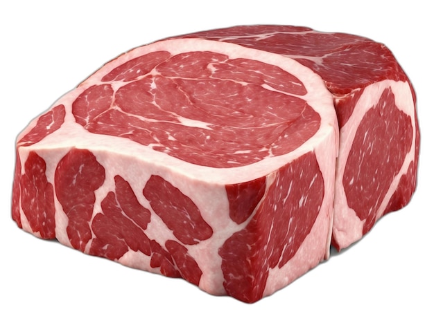 PSD meat in its raw state psd on a white background