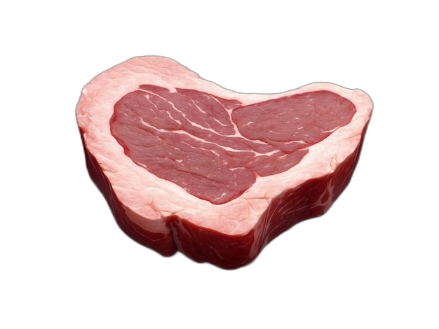meat in its raw state psd on a white background
