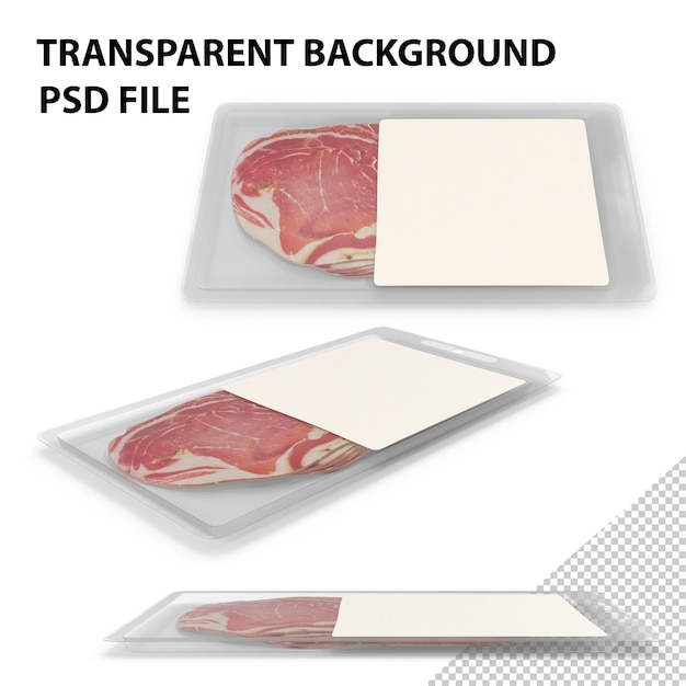 PSD png di confezionamento della carne