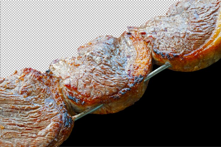 PSD meat skewer steakhouse picanha