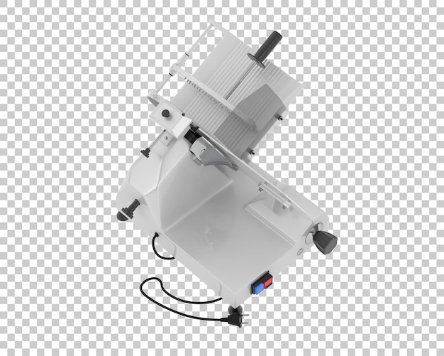 Meat slicer isolated on transparent background 3d rendering illustration