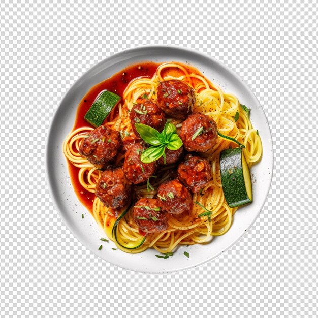 PSD meatball and spaghetti platter