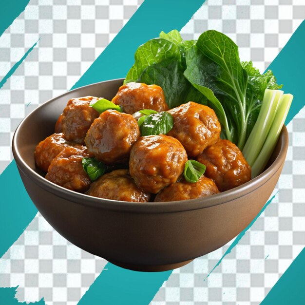 PSD meatballs in a bowl