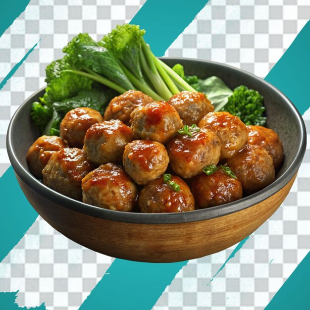 PSD meatballs in a bowl