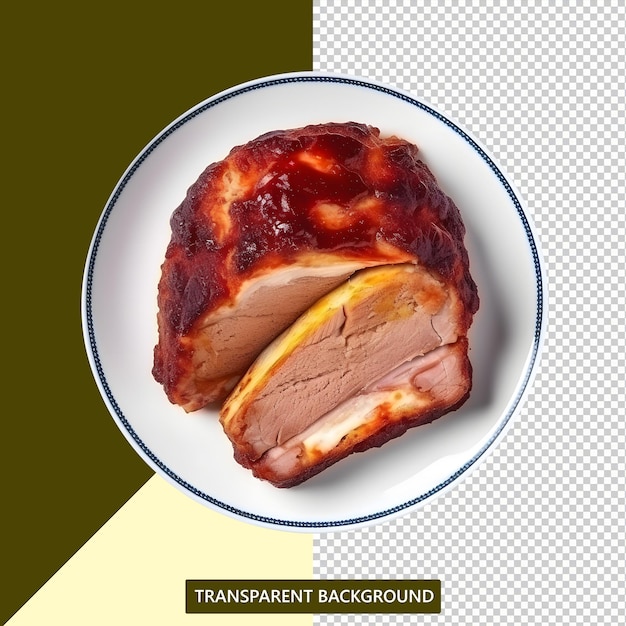 Meatloaf in transparent background food png