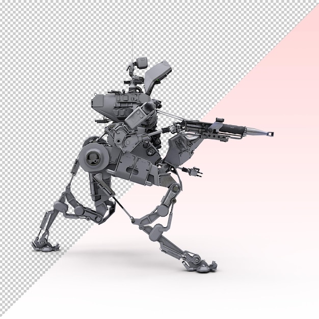 PSD mech paratrooper robot with operator