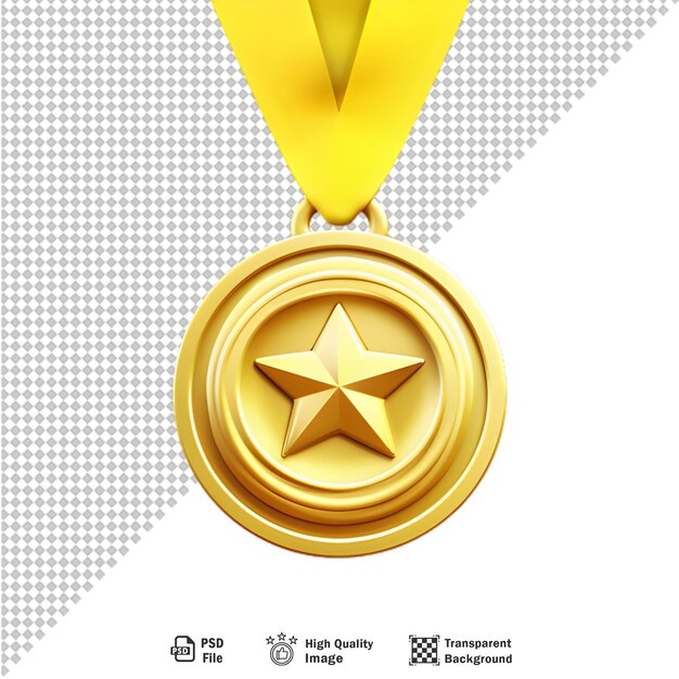 PSD medal 3d wyizolowany na przezroczystym tle