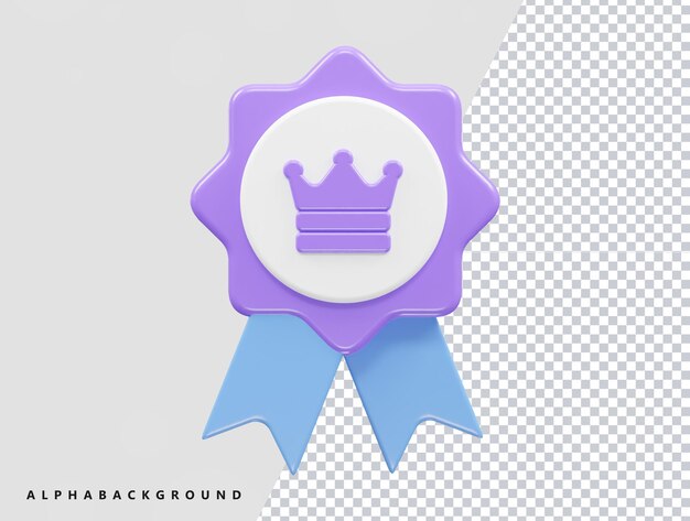 PSD medal icon 3d rendering vector illustration element