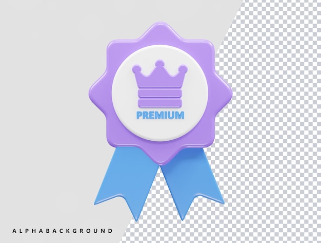 Medal icon 3d rendering vector illustration element