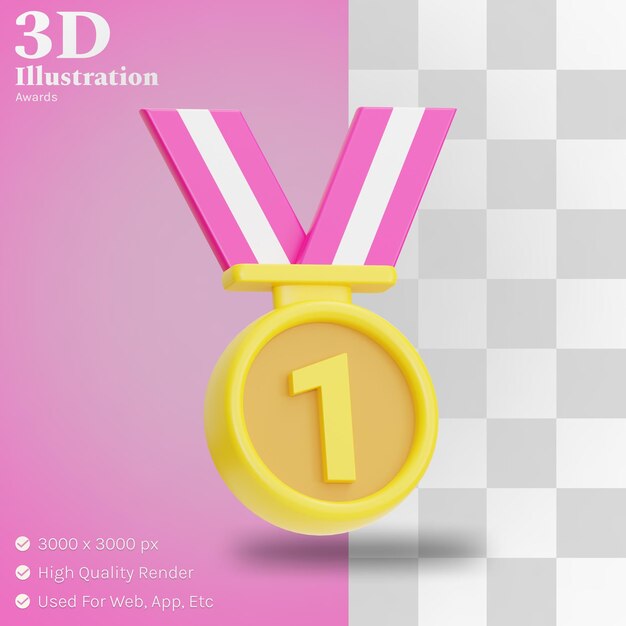 Medal Ilustracja 3d