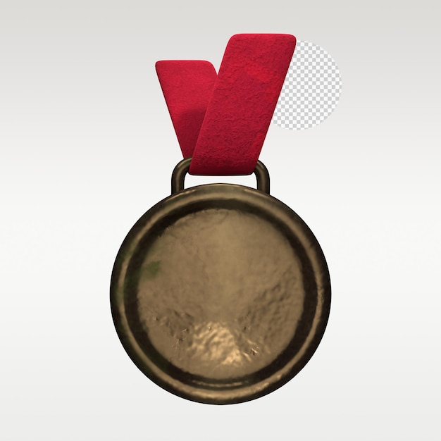 PSD medal rankingowy poziomu renderowania 3d