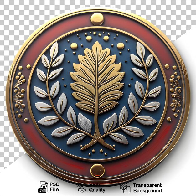 PSD a medal with a gold on transparent background