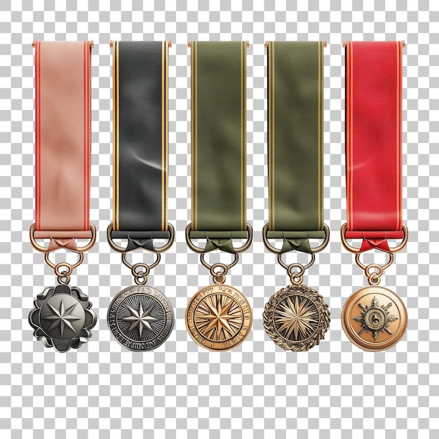 PSD Медали, выделенные на прозрачном фоне