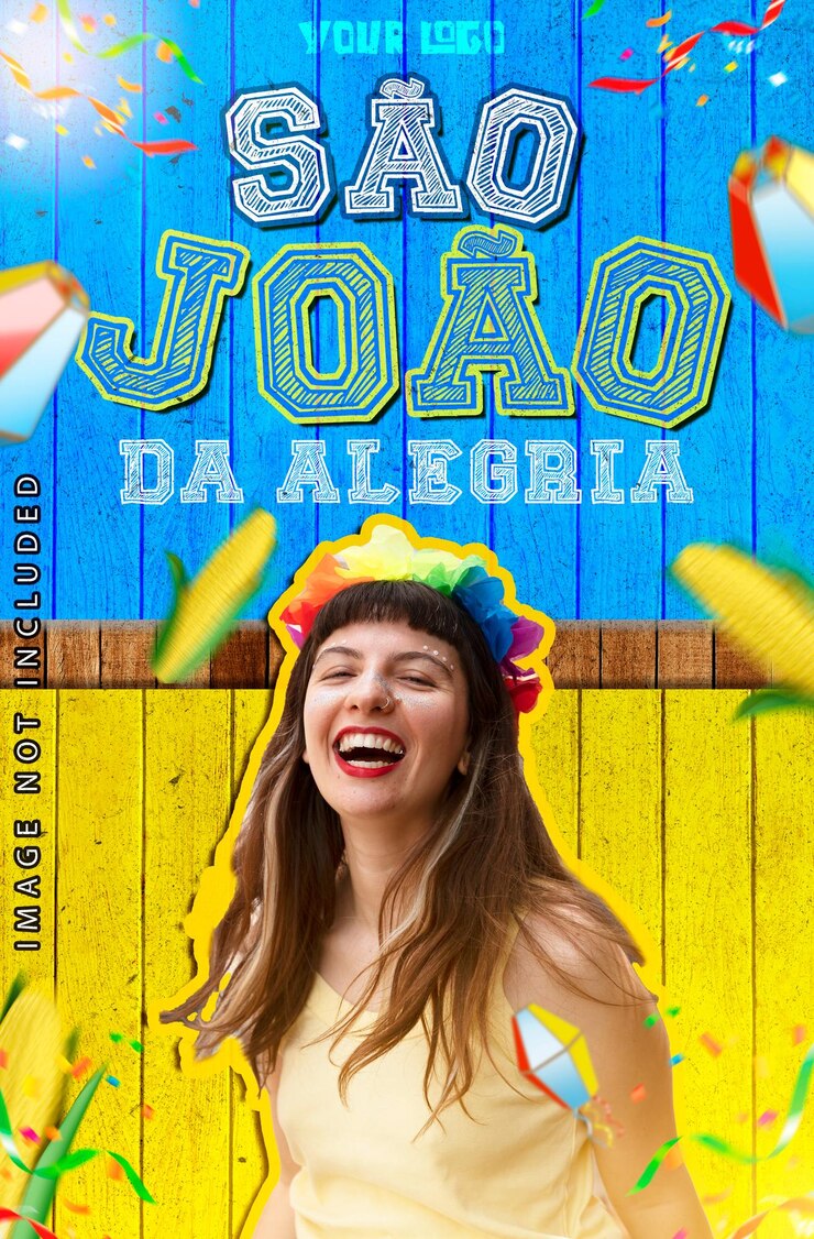 PSD media społecznościowe festa junina w brazylii sao joao szablon