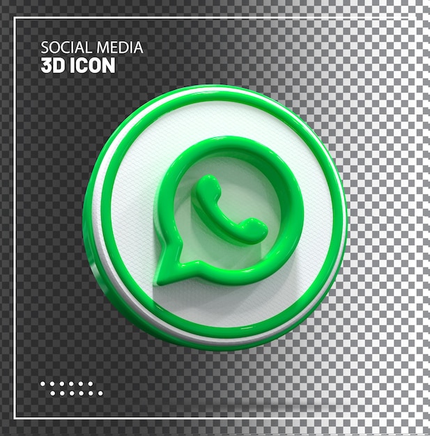 Media Społecznościowe Ikona Whatsapp 3d