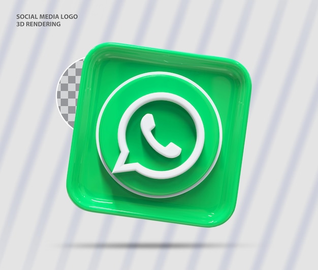 Media Społecznościowe Ikona Whatsapp Renderowania 3d