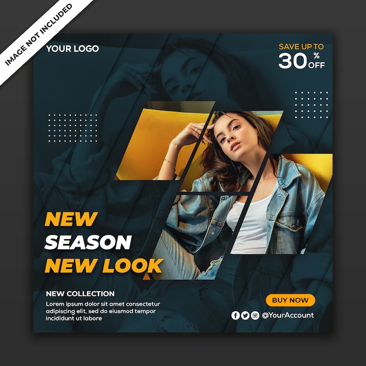 PSD media społecznościowe post instagram szablon fashion sale banner