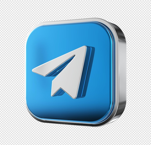 Media społecznościowe Telegram renderowania 3d