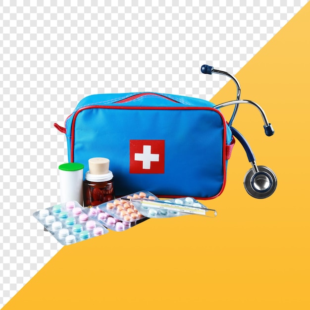 medical bag with stethoscope on it