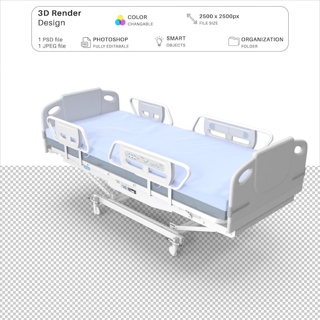 PSD medical bed 3d psd