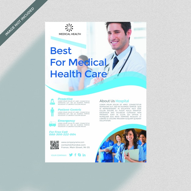 Medical brochure cover mockup