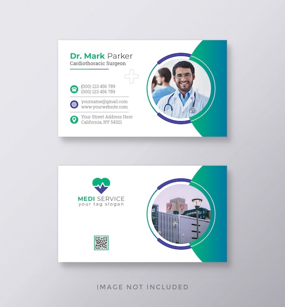 PSD medical business card template