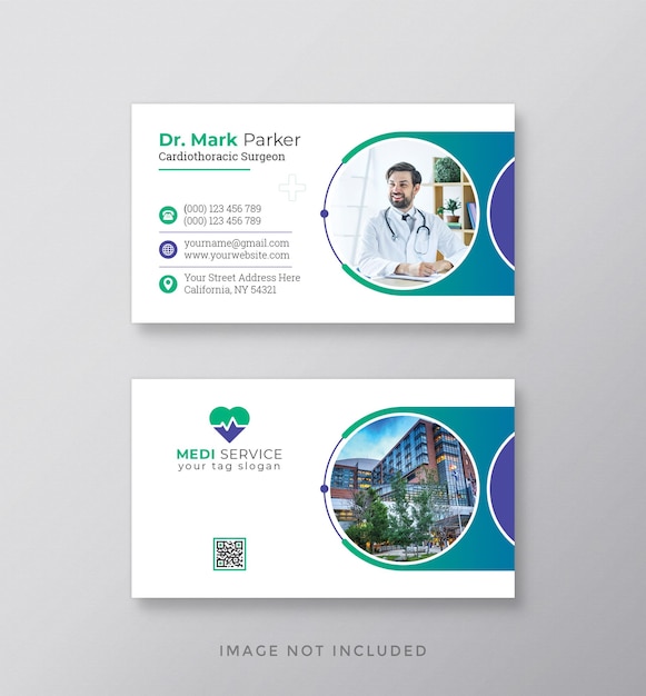 PSD medical business card template