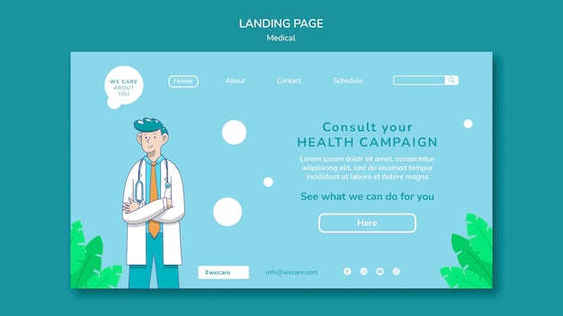 Medical care landing page